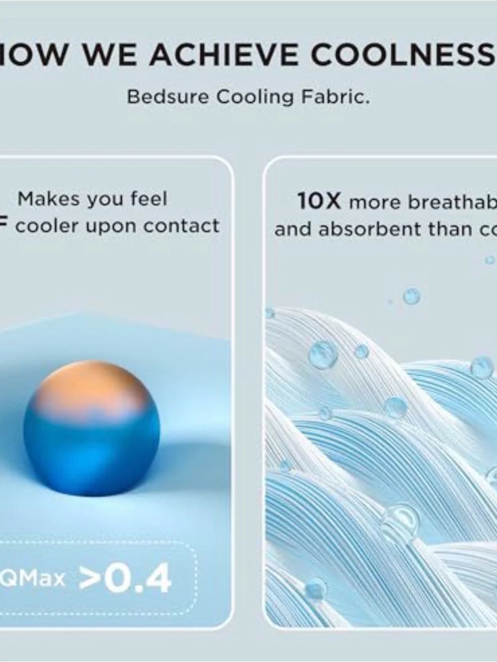 Bedsure Cooling Sheets Full Size,Hot Sleeper Bed Sheet Up to 18 Inches White New